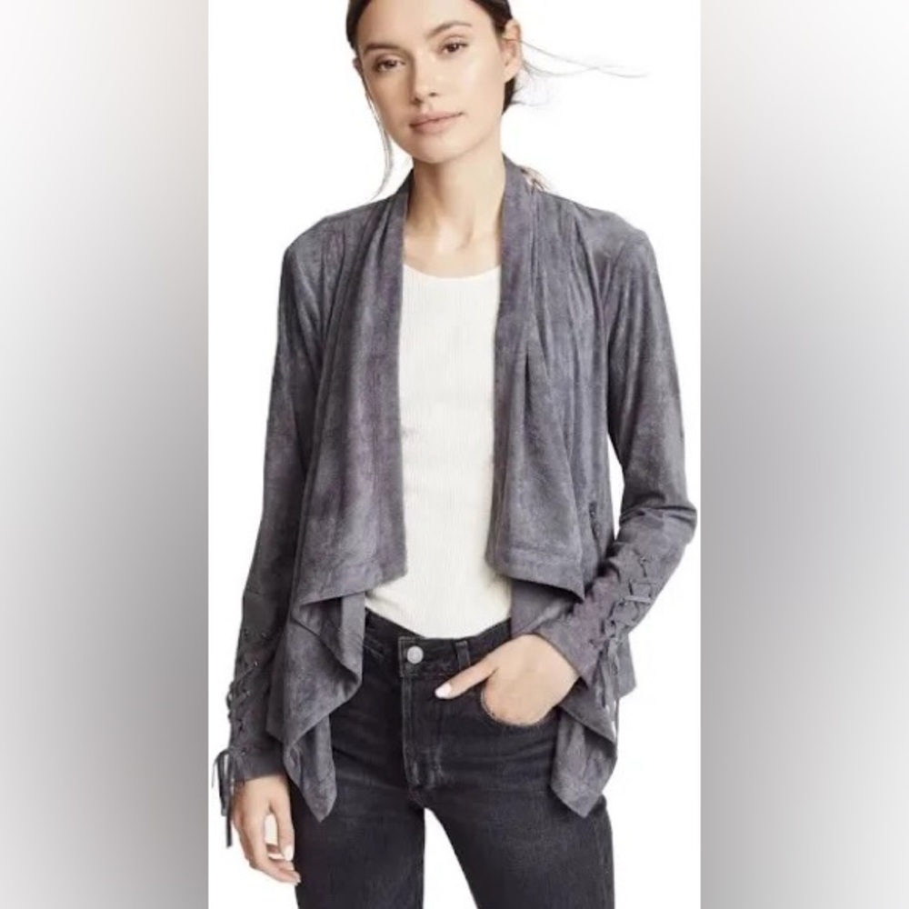 CUPCAKES and CASHMERE Brislin Faux Suede Drape Jacket - Picture 1 of 9